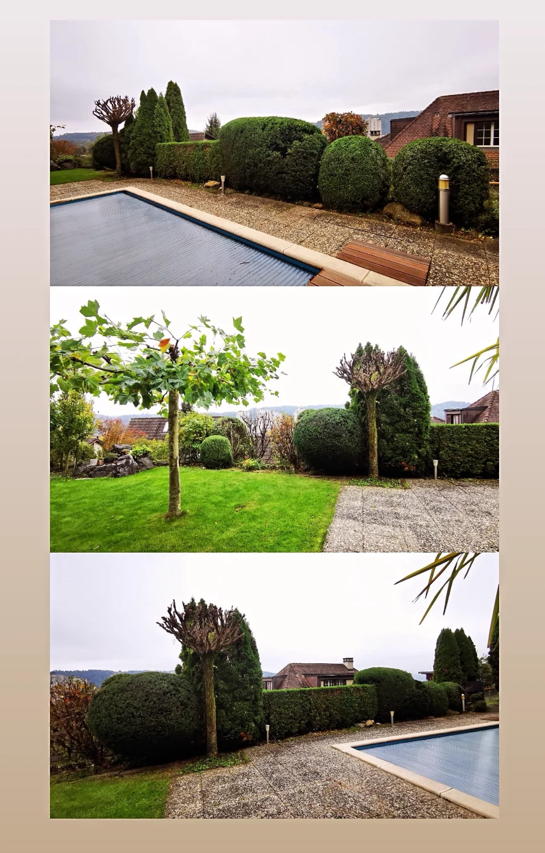 Unterhalts und Pflege arbeiten bestehender Gärten